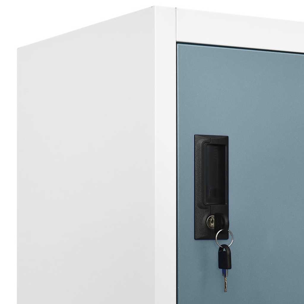 Armoire à casiers Gris clair et gris foncé 90x40x180 cm Acier - XIOS