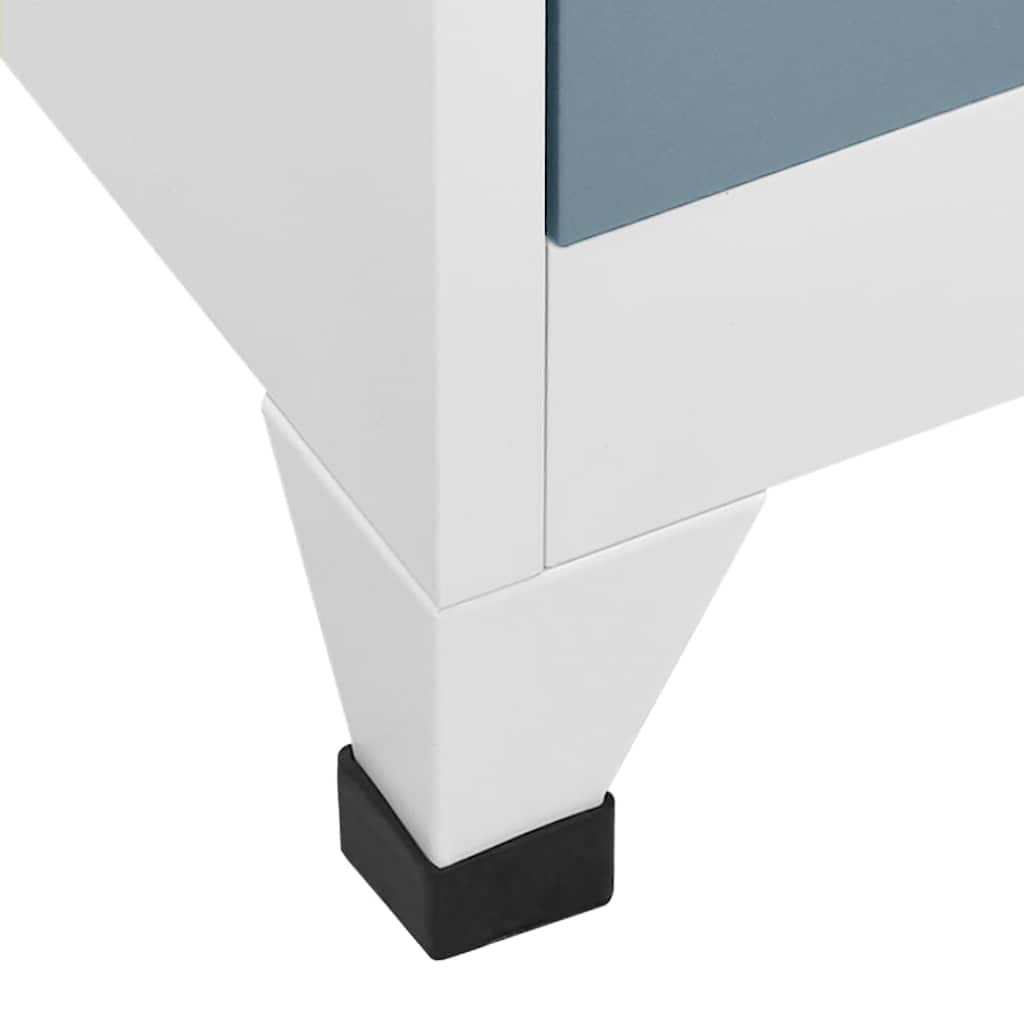 Armoire à casiers Gris clair et gris foncé 90x40x180 cm Acier - XIOS
