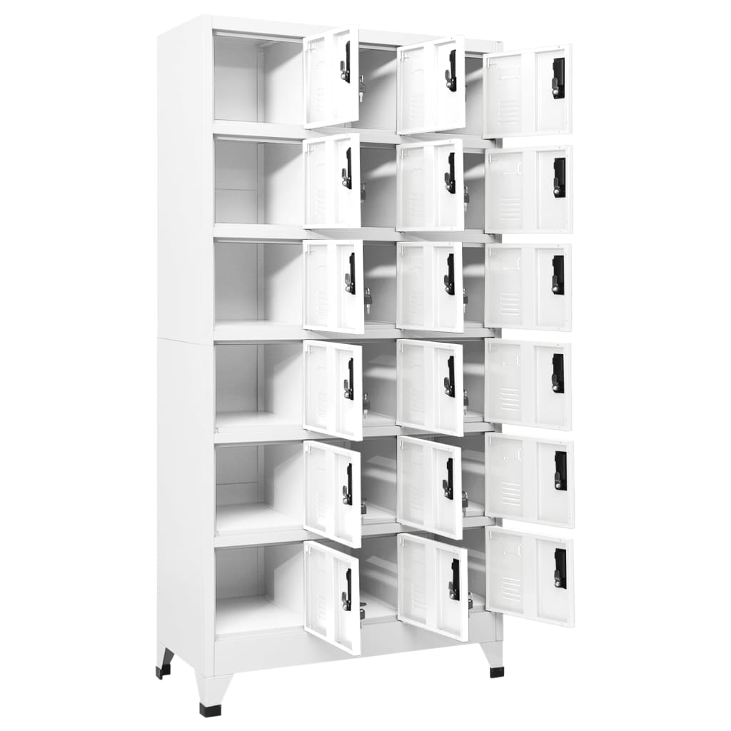Armoire à casiers Blanc 90x40x180 cm Acier - XIOS