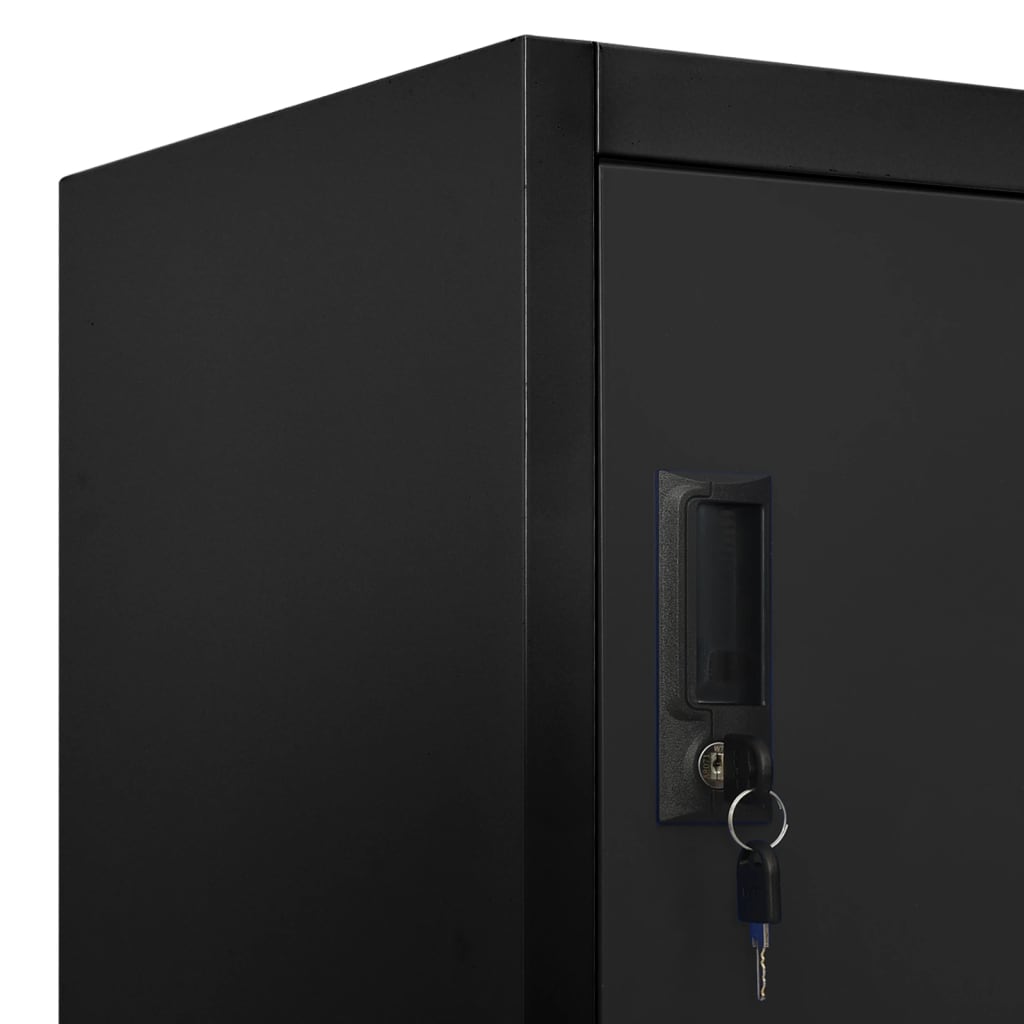 Armoire à casiers Noir 90x40x180 cm Acier - XIOS