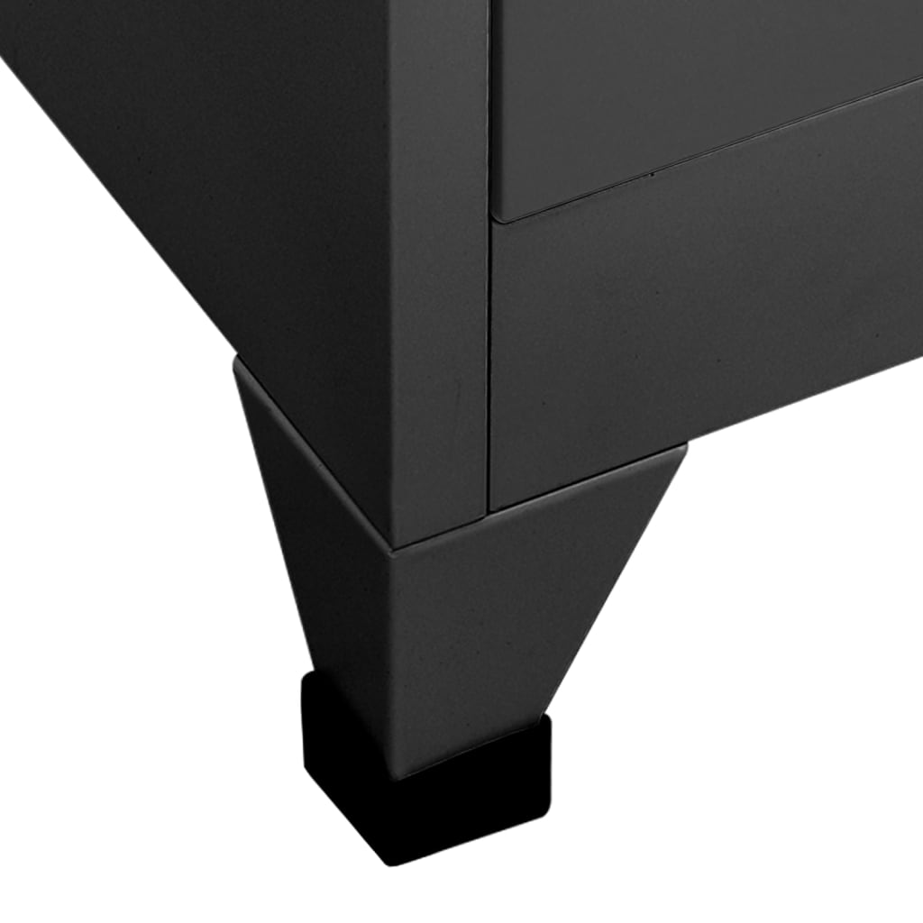 Armoire à casiers Anthracite 90x40x180 cm Acier - XIOS