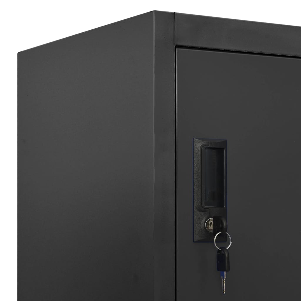 Armoire à casiers Anthracite 90x40x180 cm Acier - XIOS