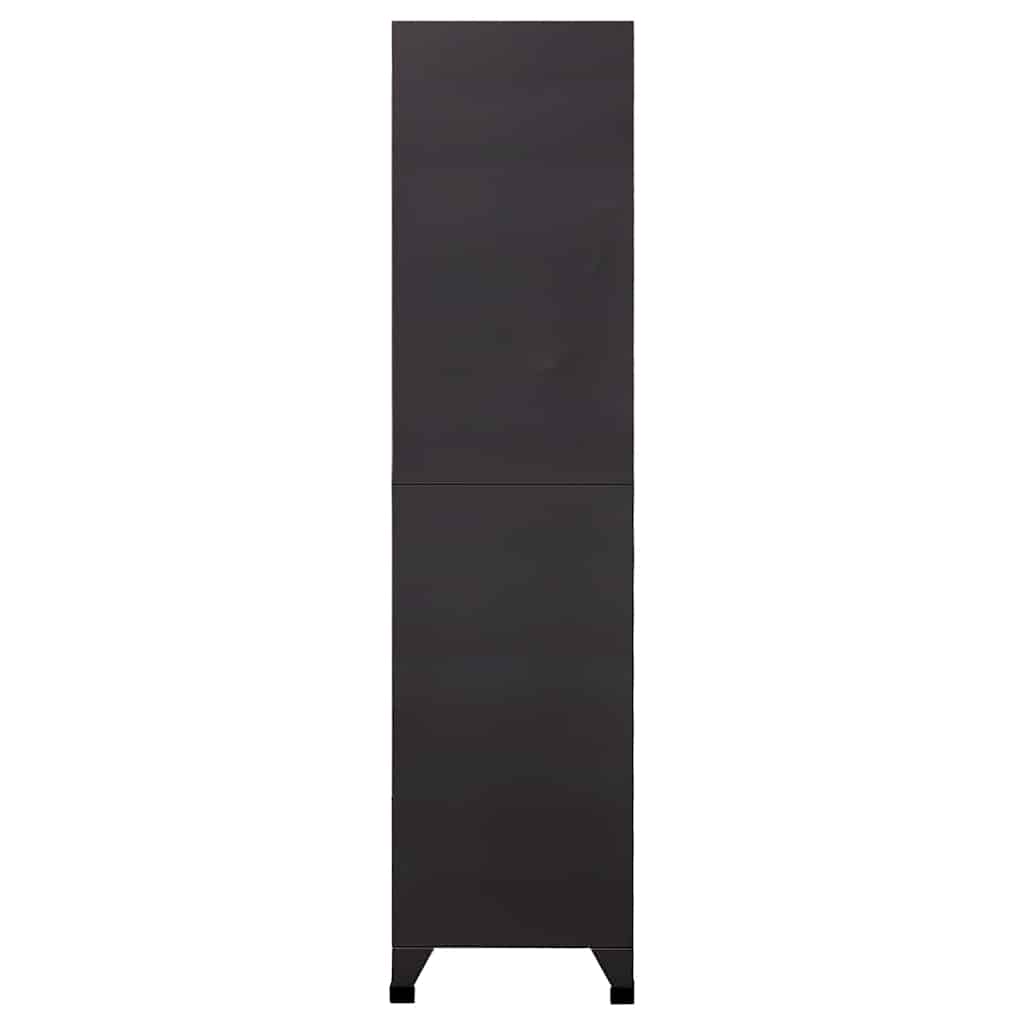 Armoire à casiers Anthracite et rouge 90x40x180 cm Acier - XIOS