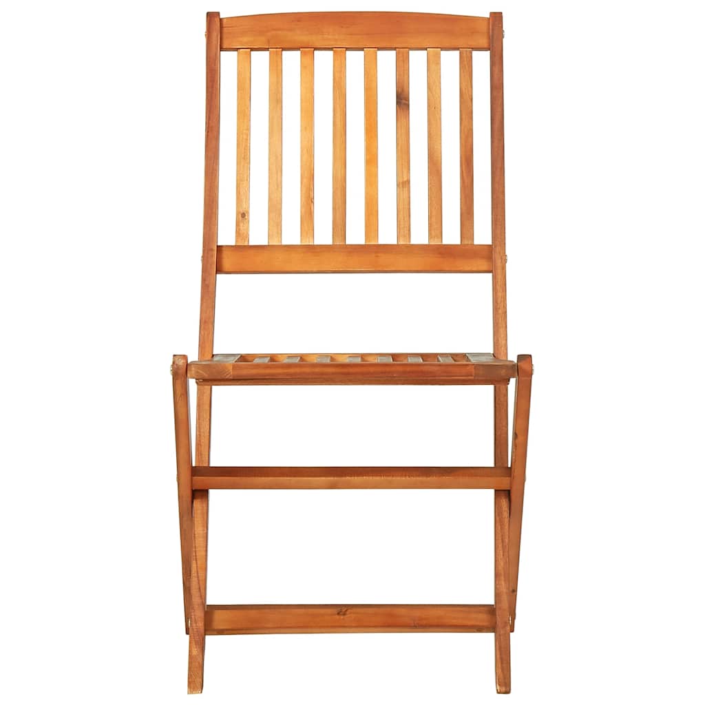 Ensemble de salle à manger de jardin 5 pcs en bois d'acacia massif