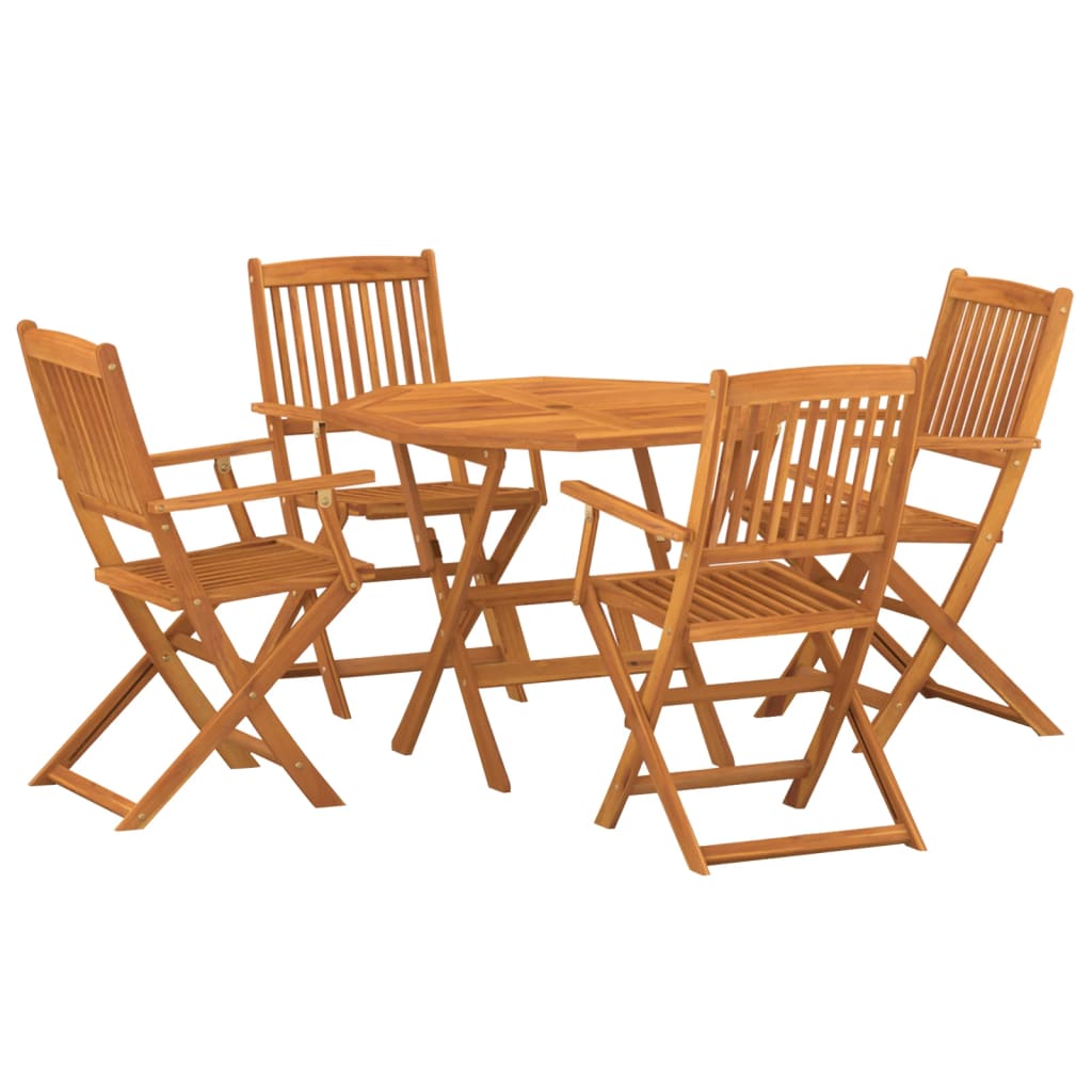 Ensemble à manger de jardin 5 pcs Bois d'acacia solide - XIOS