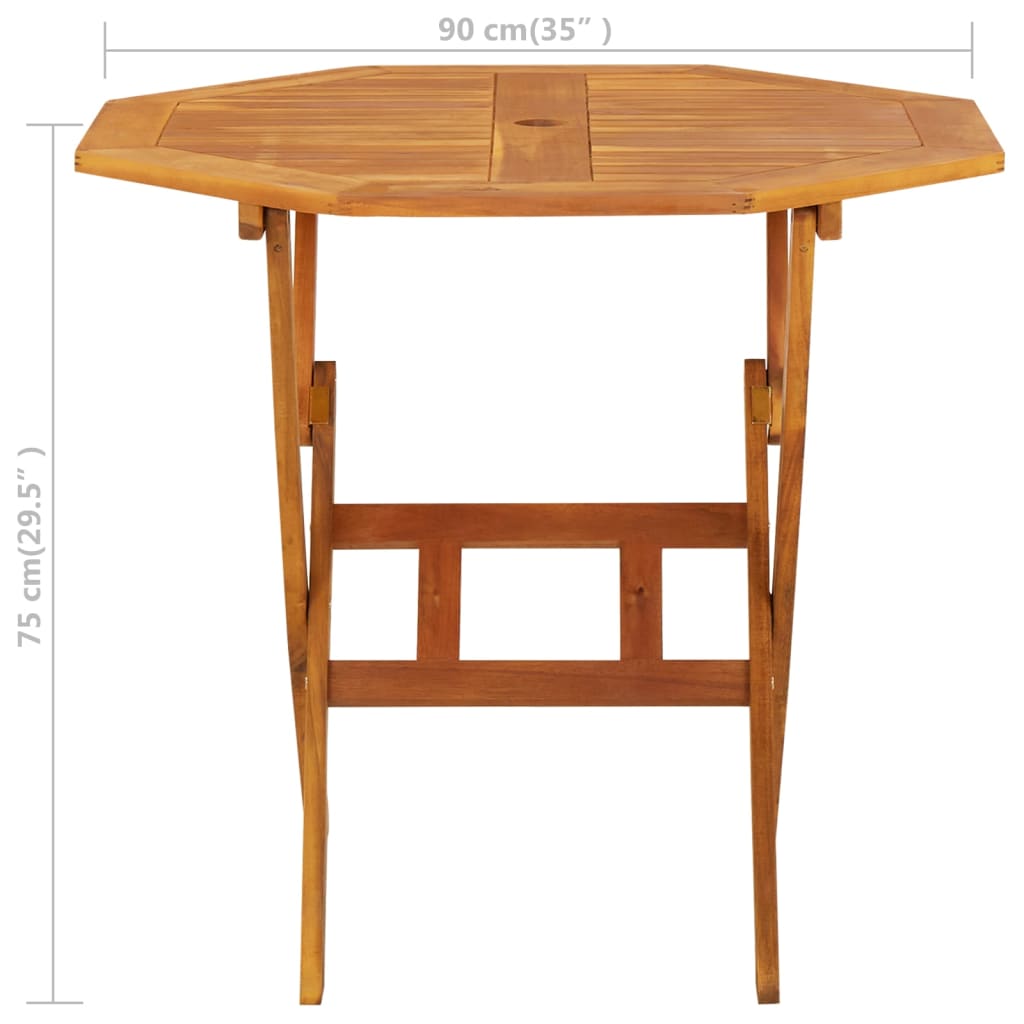 Ensemble à manger de jardin 5 pcs Bois d'acacia solide - XIOS