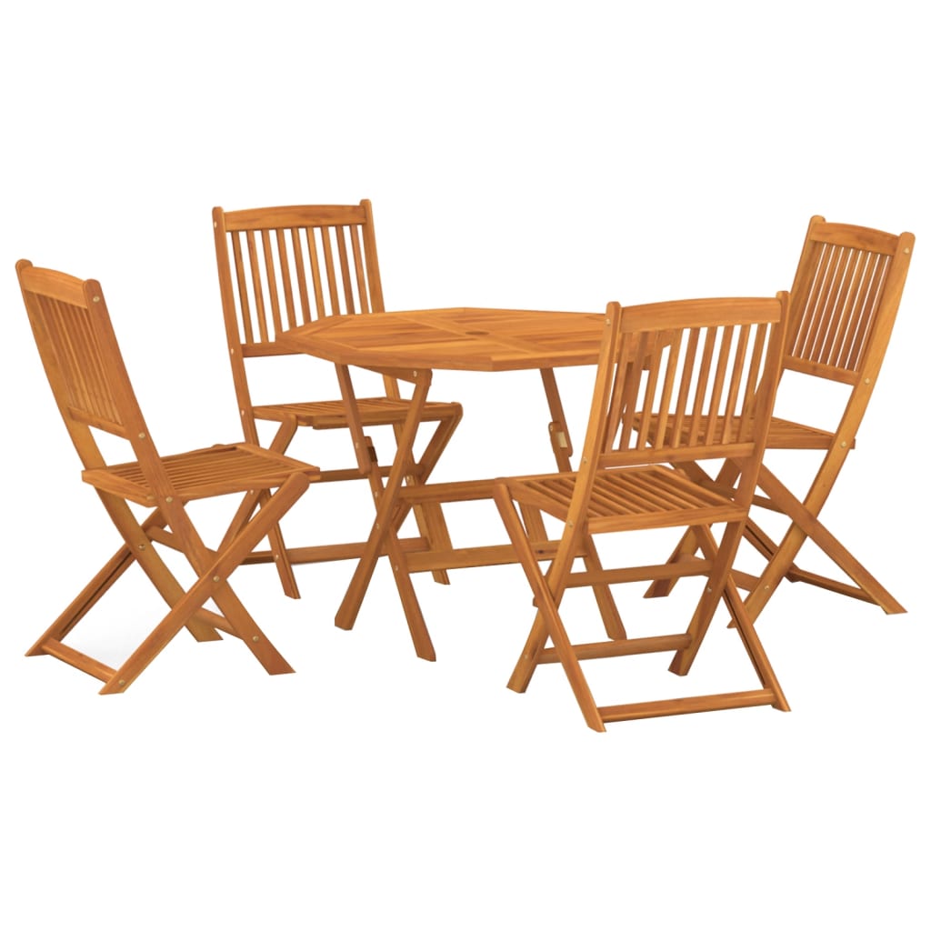 Ensemble à manger de jardin 5 pcs Bois d'acacia solide - XIOS