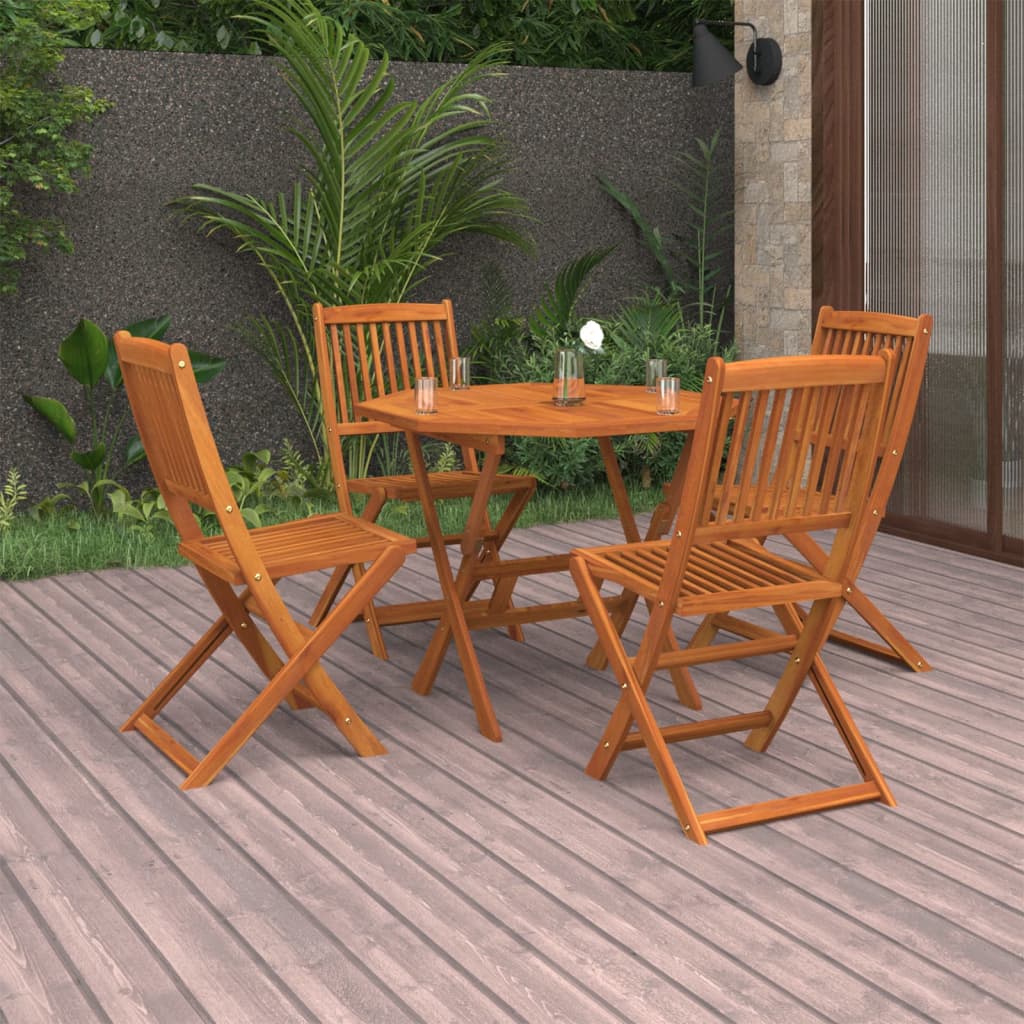 Ensemble à manger de jardin 5 pcs Bois d'acacia solide - XIOS