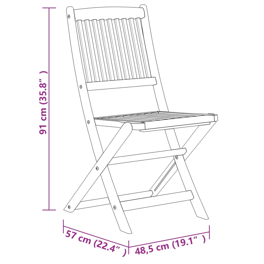Ensemble à manger de jardin 7 pcs Bois d'acacia massif