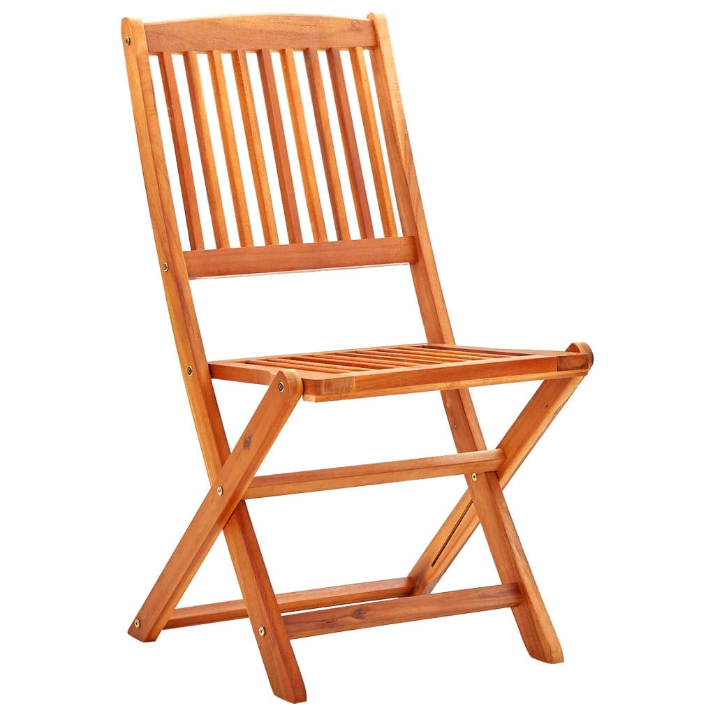 Ensemble à manger d'extérieur pliable 3 pcs Bois d'eucalyptus