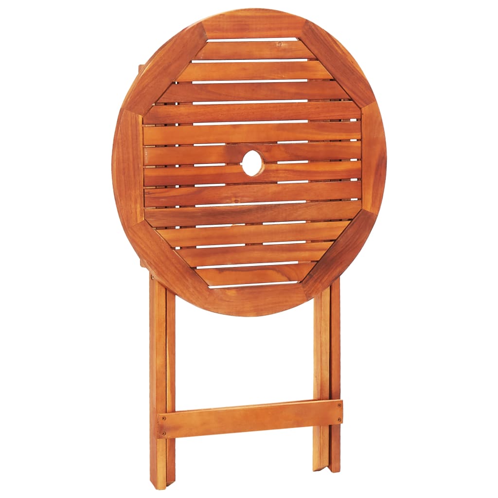 Ensemble à manger d'extérieur pliable 3 pcs Bois d'eucalyptus