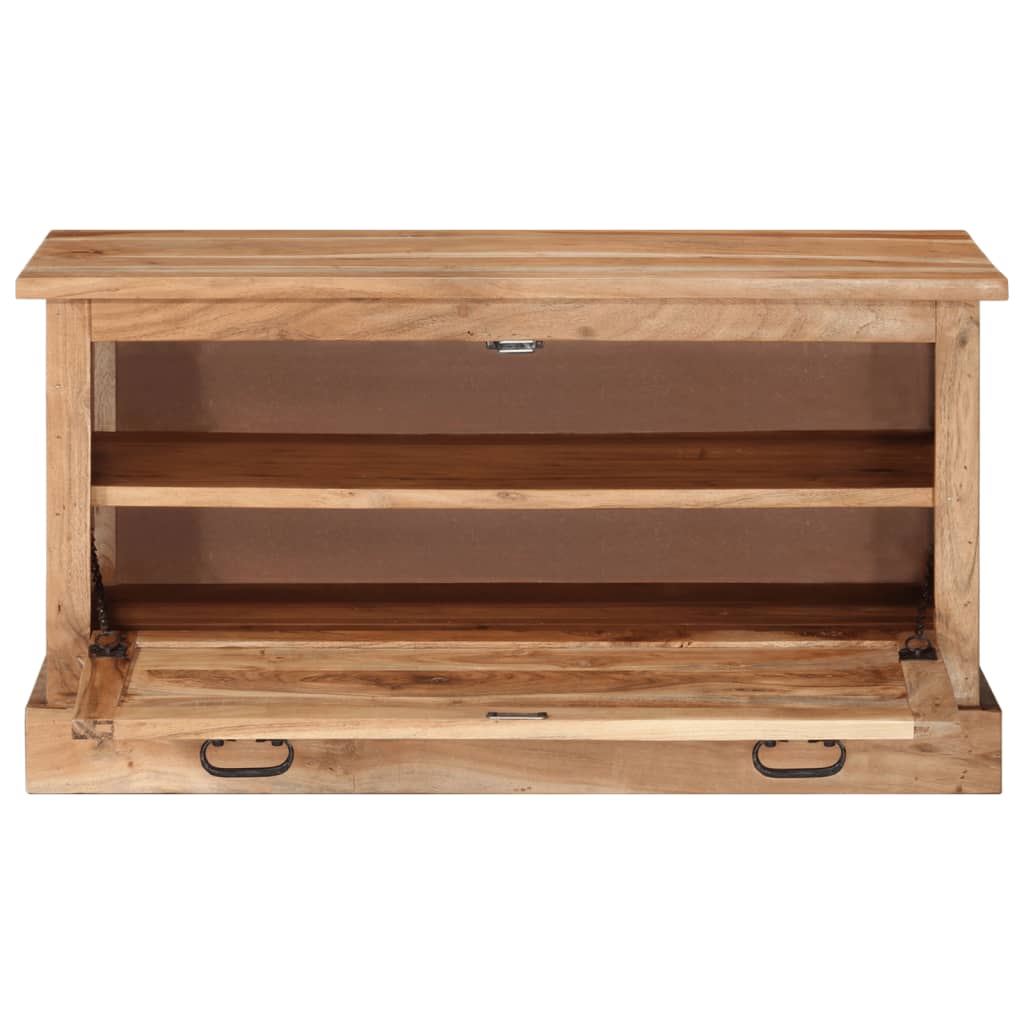 Banc de rangement de chaussures 85x40x45cm Bois d'acacia massif - XIOS