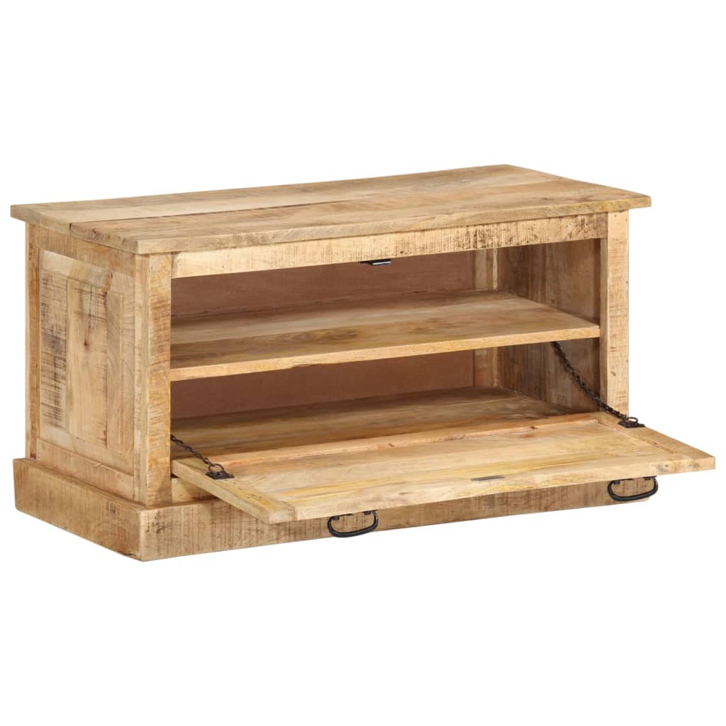 Banc de rangement de chaussures 85x40x45 cm Bois de manguier - XIOS