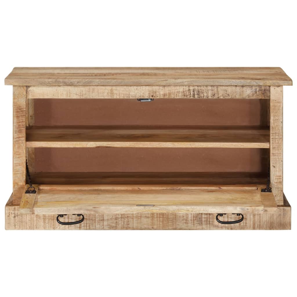 Banc de rangement de chaussures 85x40x45 cm Bois de manguier - XIOS