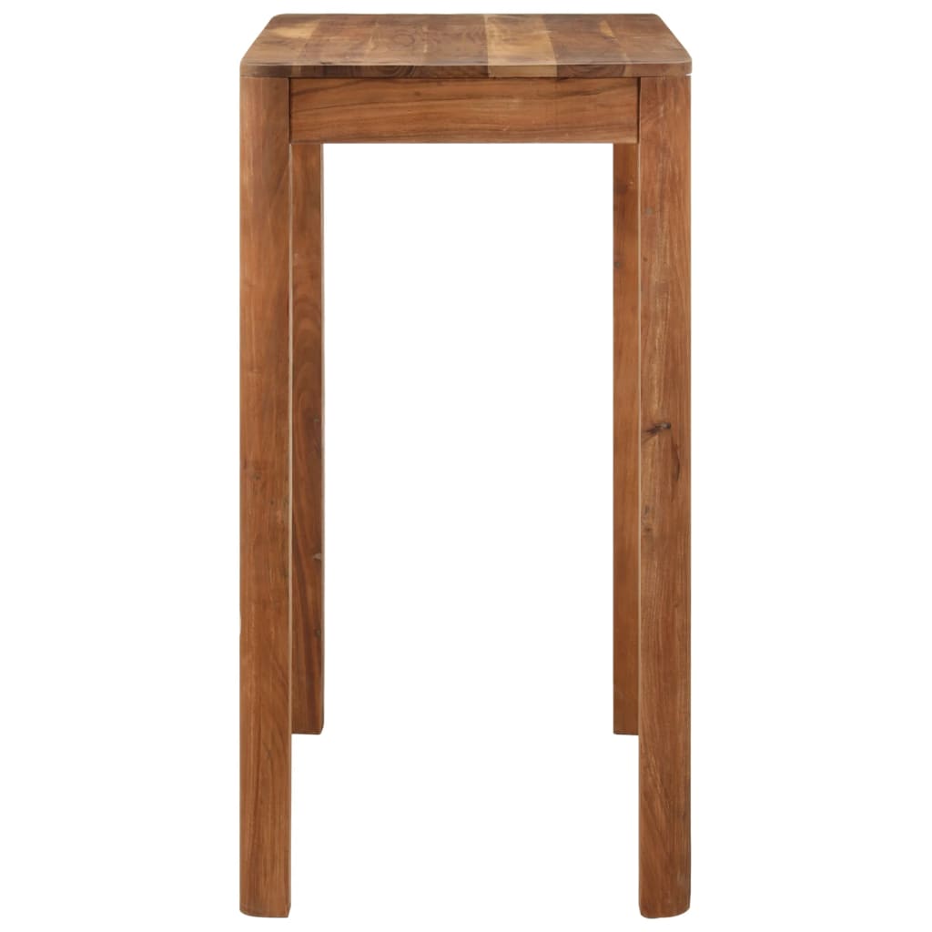 Table de bar bois massif d'acacia et finition miel 110x55x106cm - XIOS