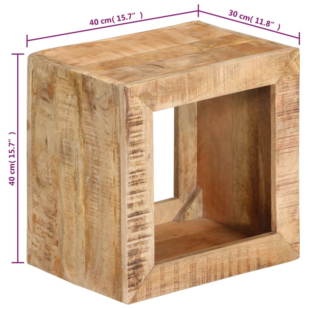 Tabouret 40x30x40 cm Bois de manguier solide - XIOS