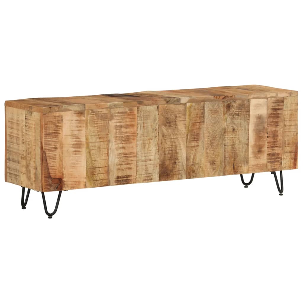 Meuble TV 110x30x40 cm Bois massif de manguier - XIOS