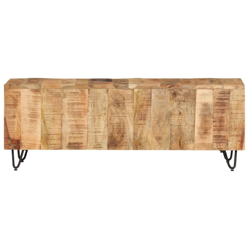 Meuble TV 110x30x40 cm Bois massif de manguier - XIOS