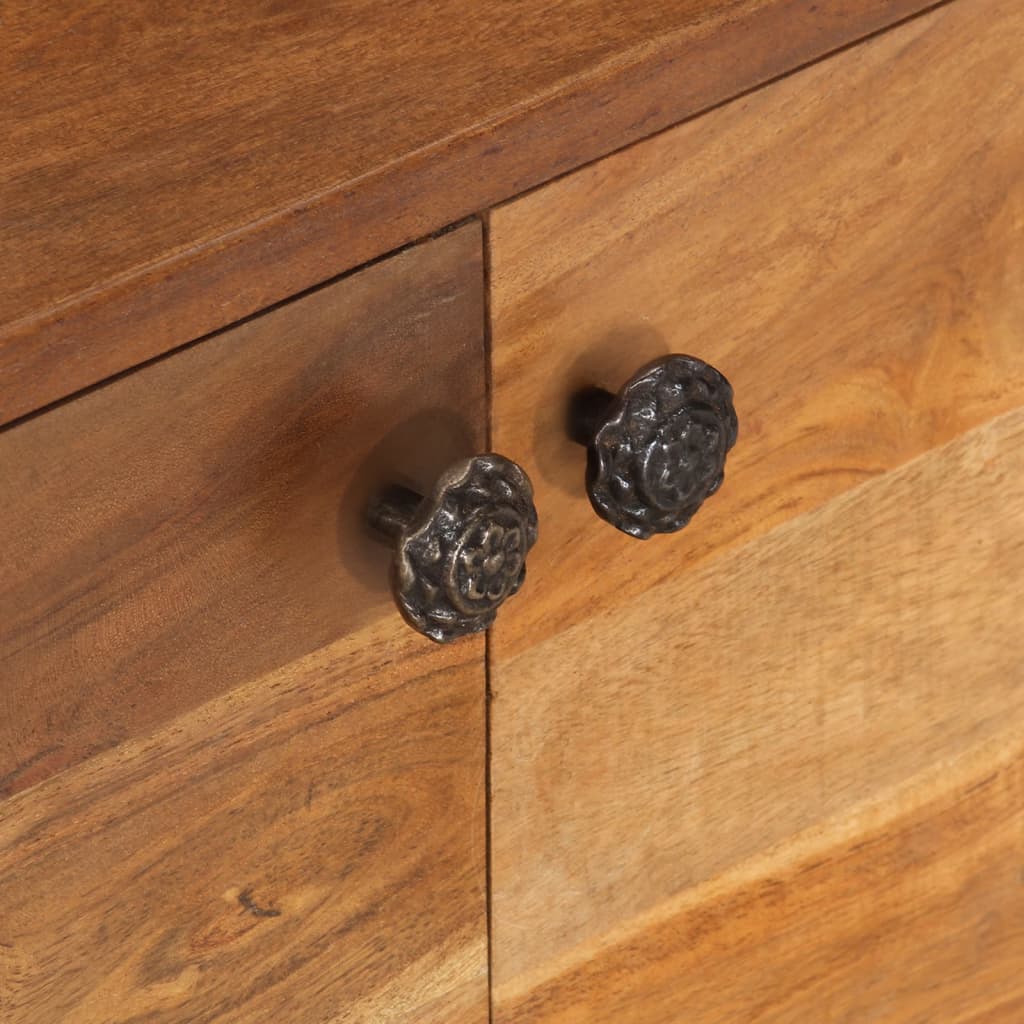 Meuble TV bois massif d'acacia avec finition miel 140x30x40 cm - XIOS