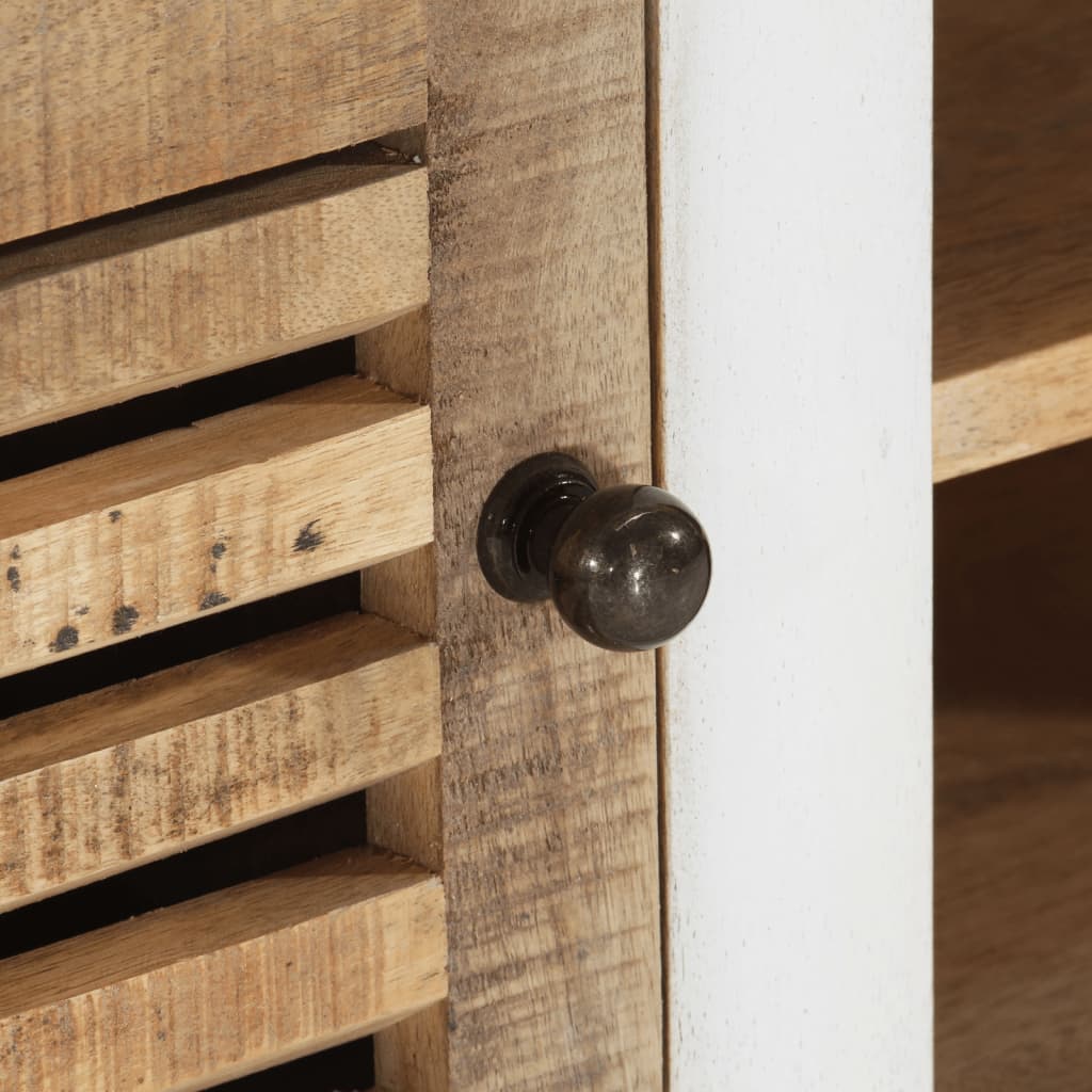 Meuble TV 110x30x40 cm Bois massif de manguier - XIOS