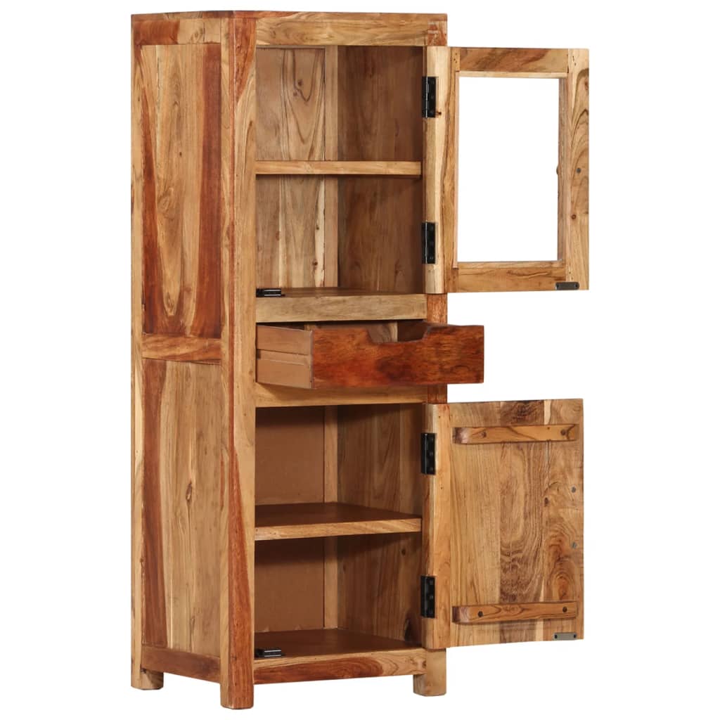 Buffet haut 40x34x110 cm bois massif d'acacia - XIOS