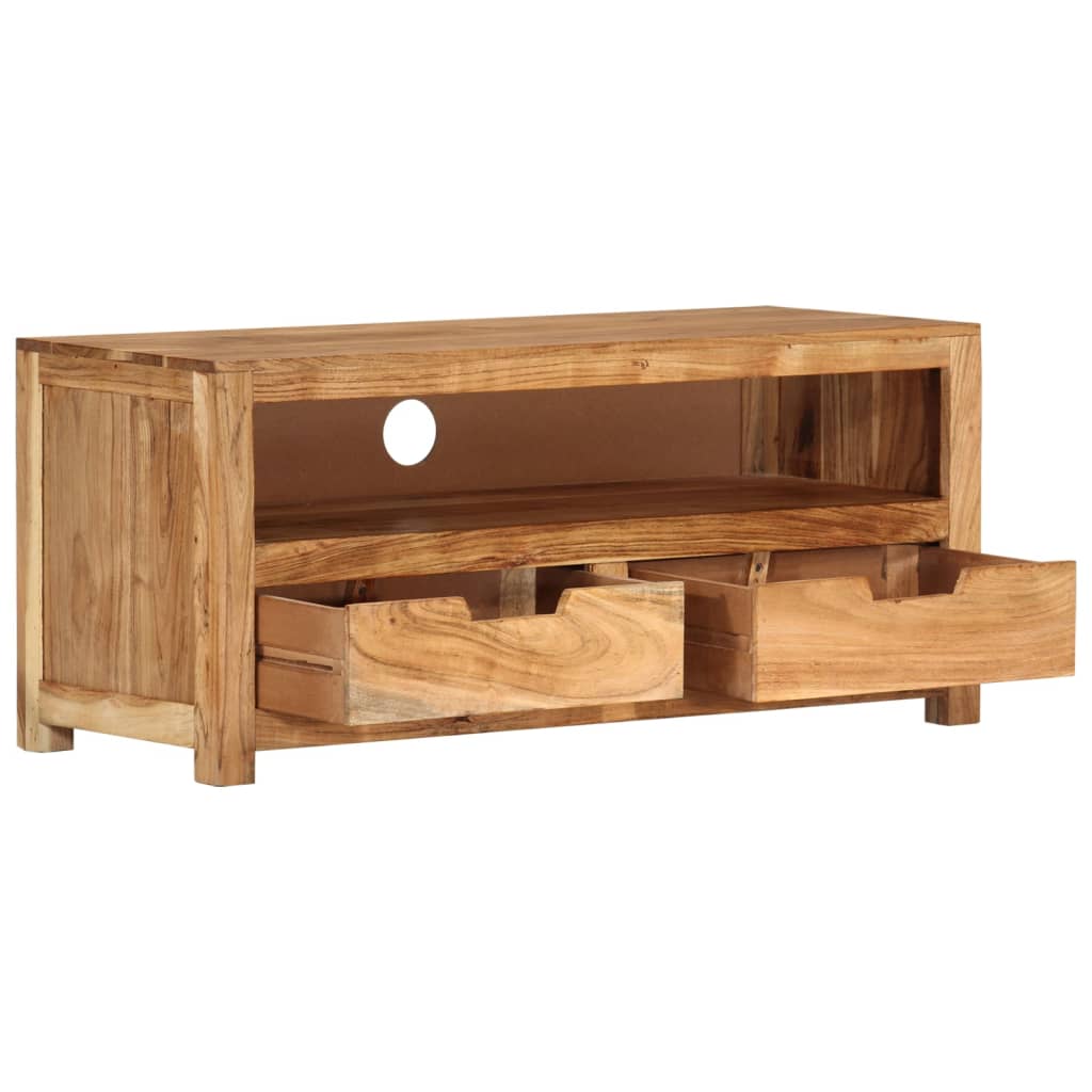 Meuble TV 88x35x40 cm bois d'acacia massif - XIOS