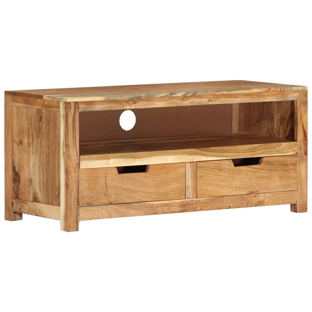 Meuble TV 88x35x40 cm bois d'acacia massif - XIOS
