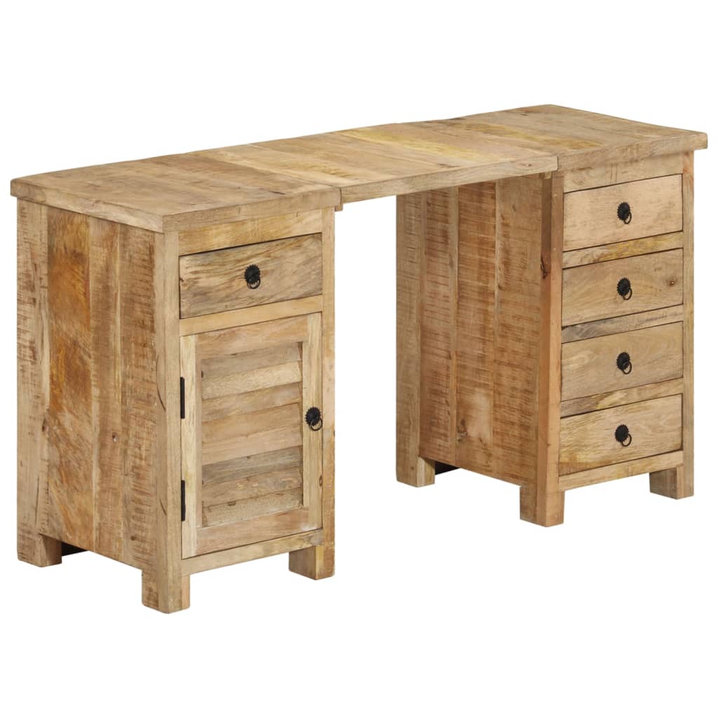 Bureau à caissons Bois de manguier massif 140x50x77 cm - XIOS