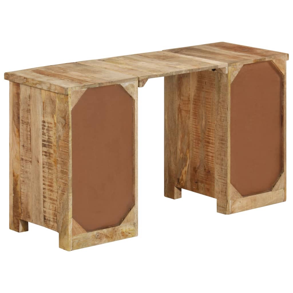Bureau à caissons Bois de manguier massif 140x50x77 cm - XIOS