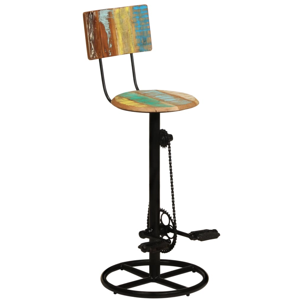Tabourets de bar lot de 2 bois de récupération massif - XIOS