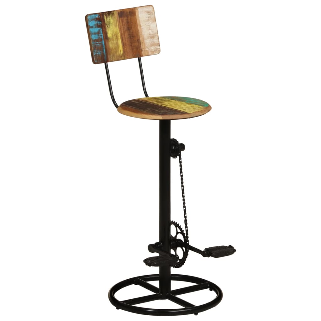 Tabourets de bar lot de 2 bois de récupération massif - XIOS