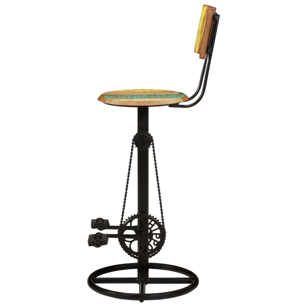 Tabourets de bar lot de 2 bois de récupération massif - XIOS
