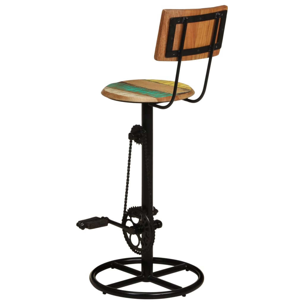 Tabourets de bar lot de 2 bois de récupération massif - XIOS