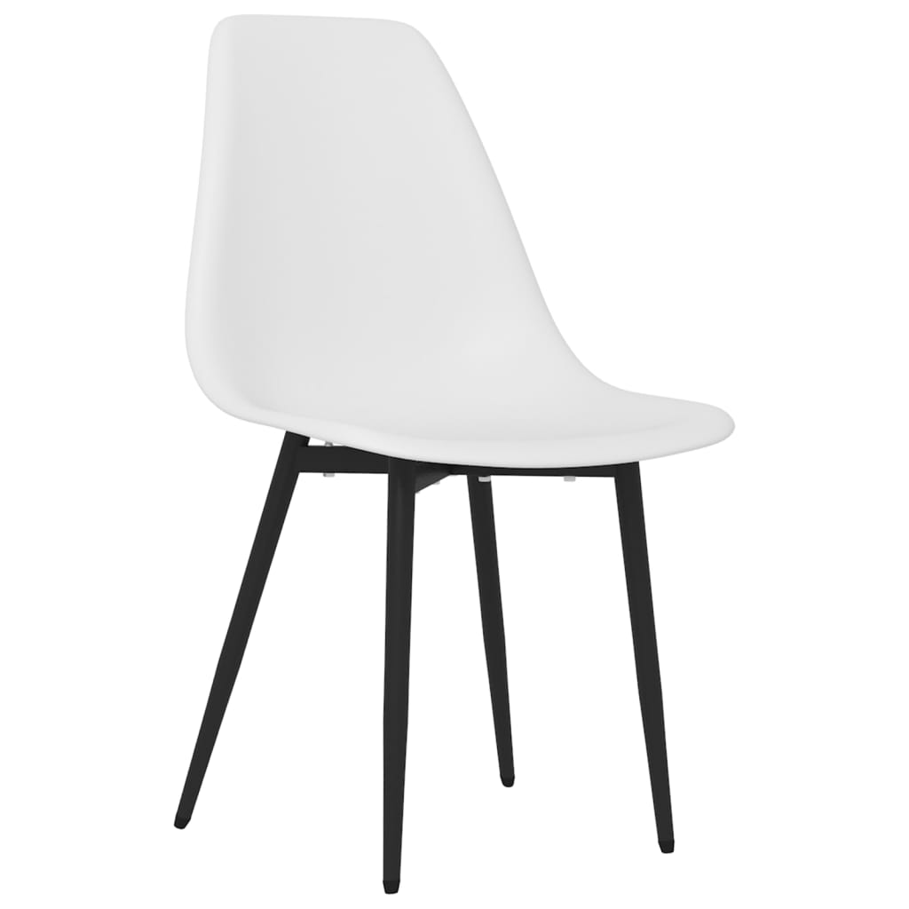 Chaises à manger lot de 6 blanc PP - XIOS