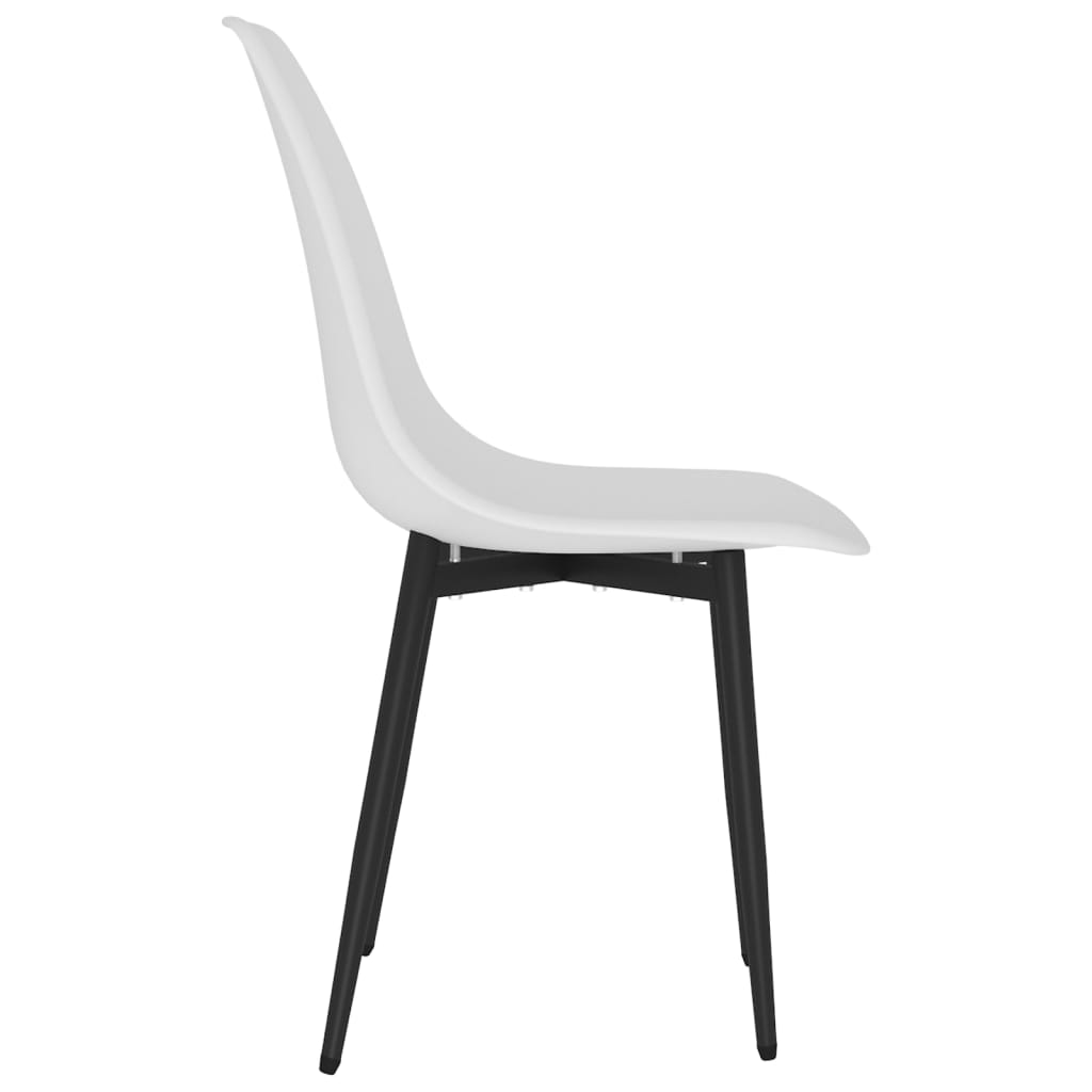 Chaises à manger lot de 6 blanc PP - XIOS