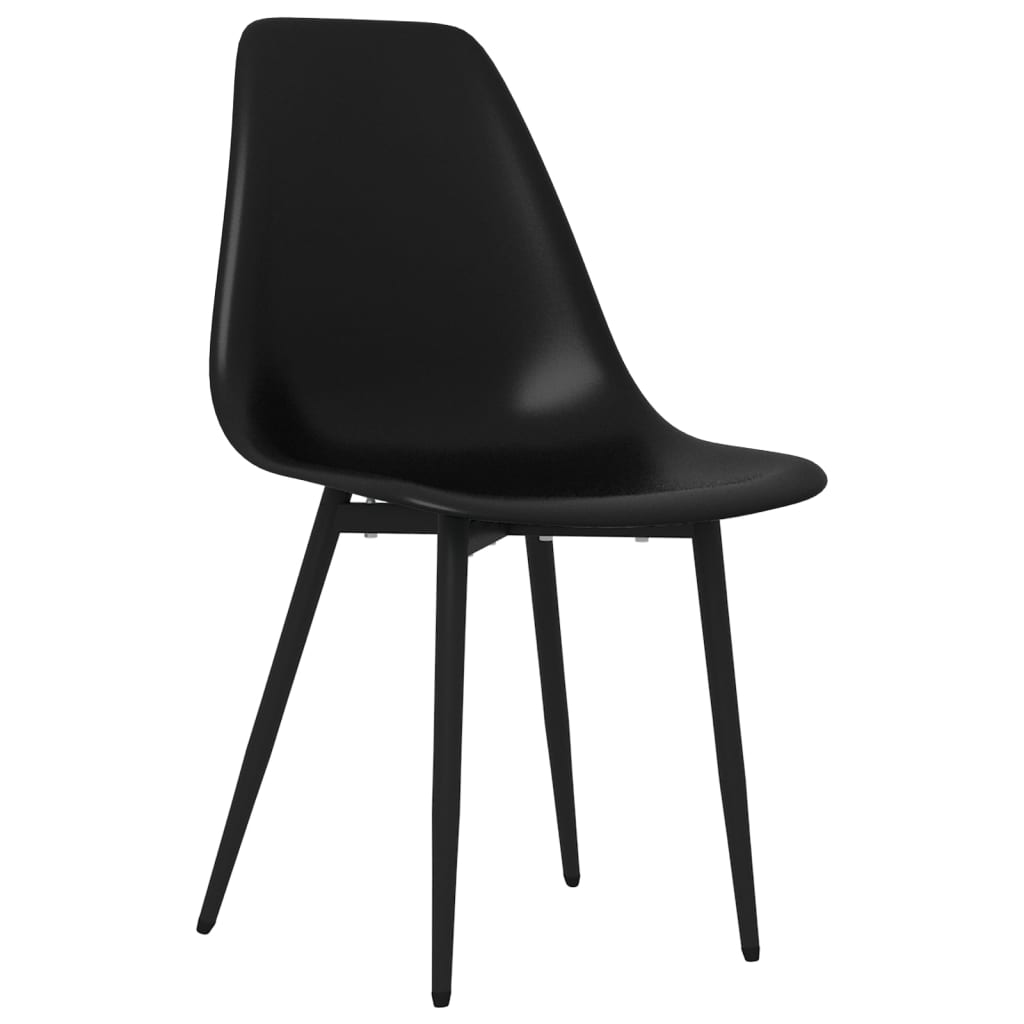 Chaises à manger lot de 6 noir PP - XIOS