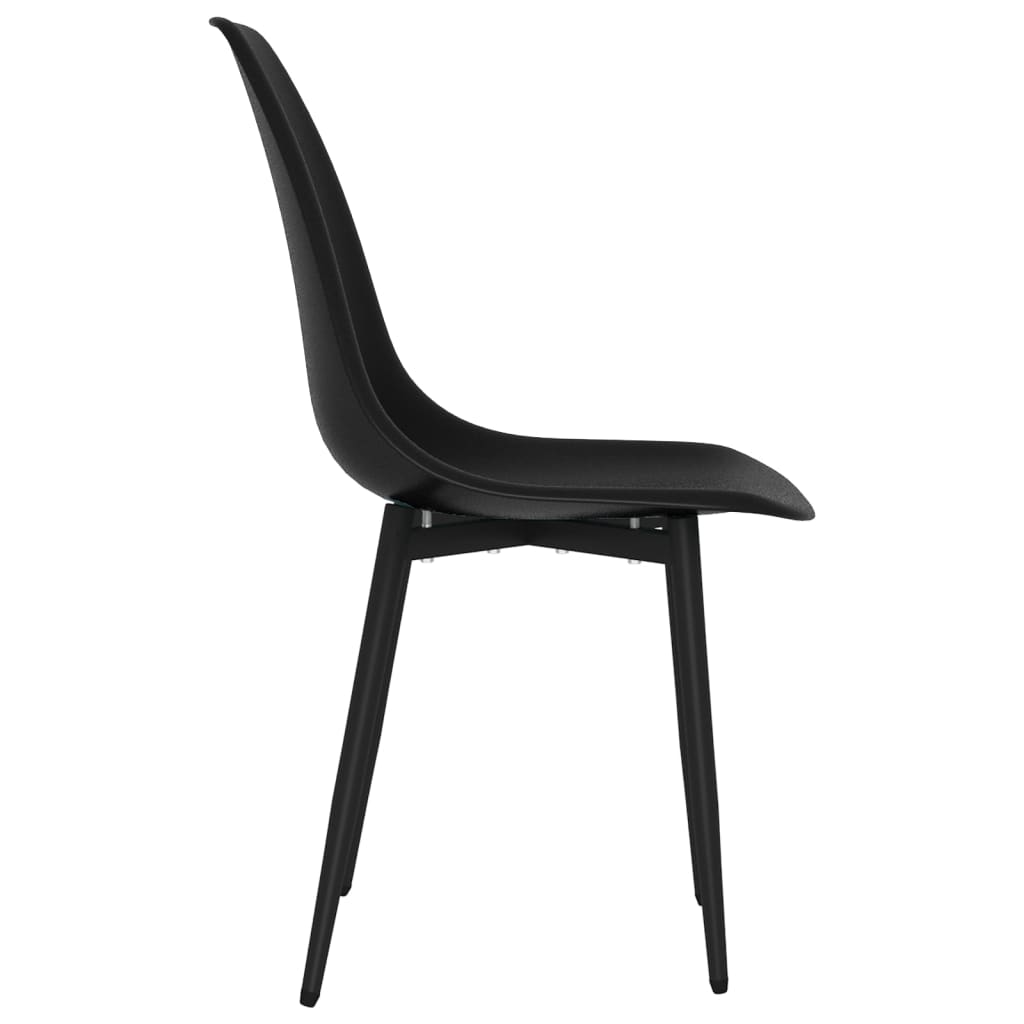 Chaises à manger lot de 6 noir PP - XIOS