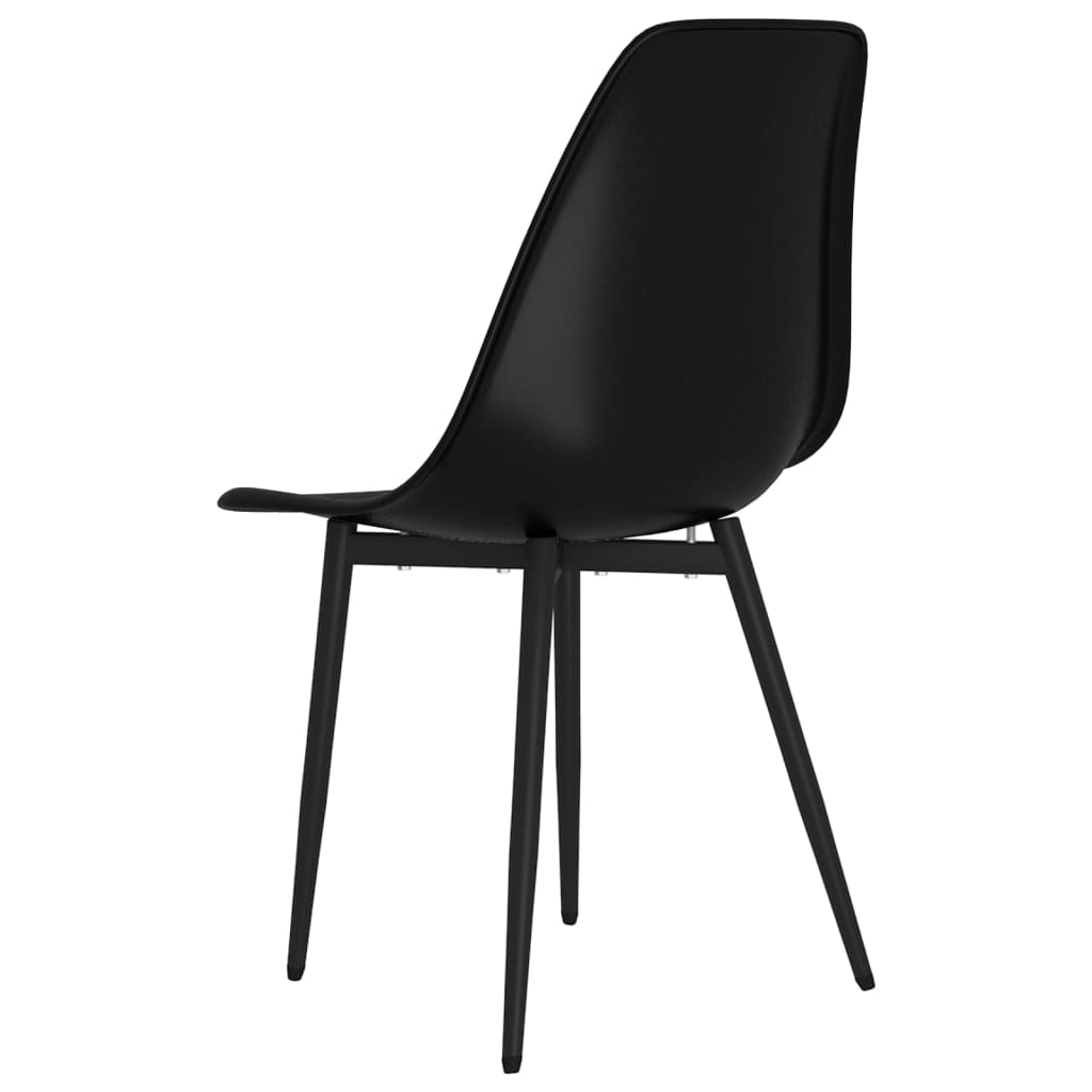 Chaises à manger lot de 6 noir PP - XIOS