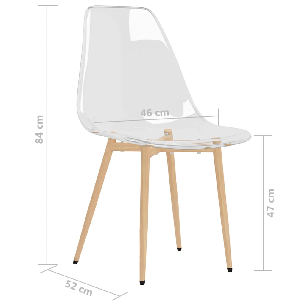 Chaises à manger lot de 6 Transparent PET - XIOS