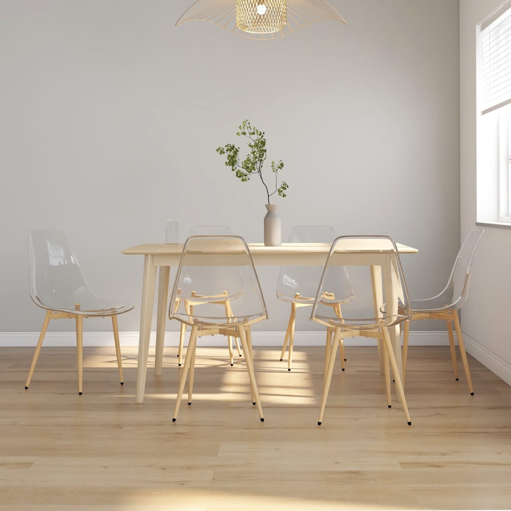 Chaises à manger lot de 6 Transparent PET - XIOS