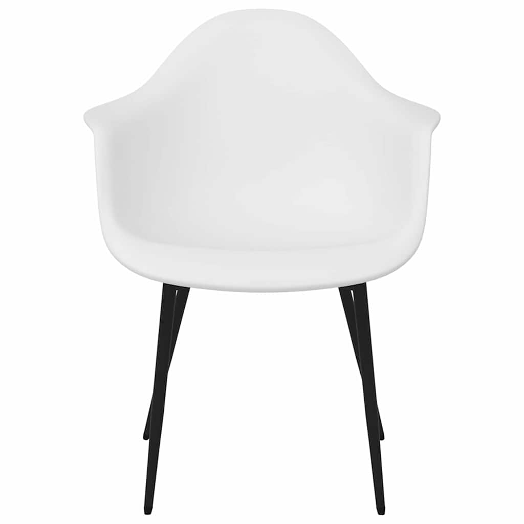 Chaises à manger lot de 6 blanc PP