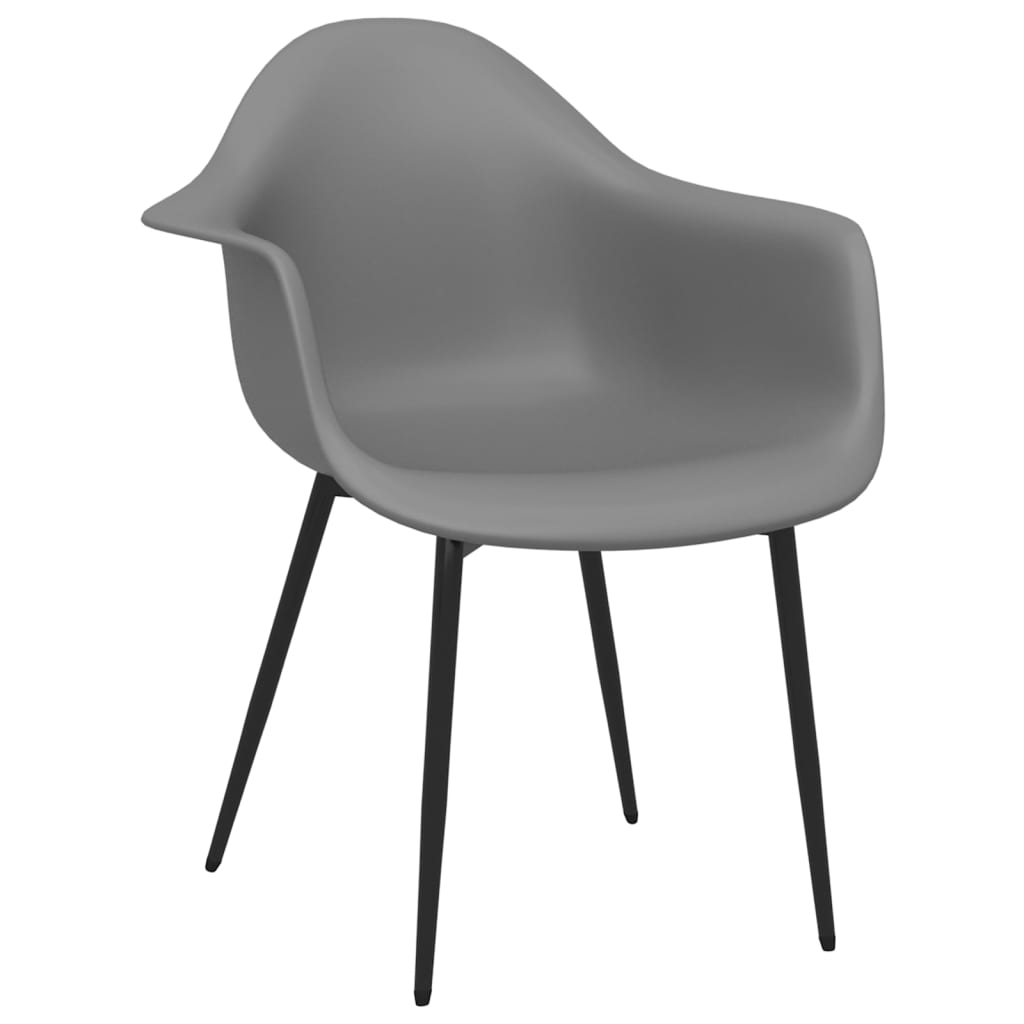 Chaises à manger lot de 6 gris PP - XIOS