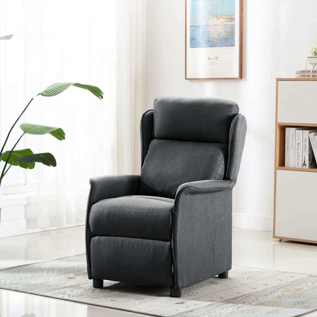 Fauteuil inclinable Gris foncé 67.5 x 93.5 x 101.5 cm tissu - XIOS