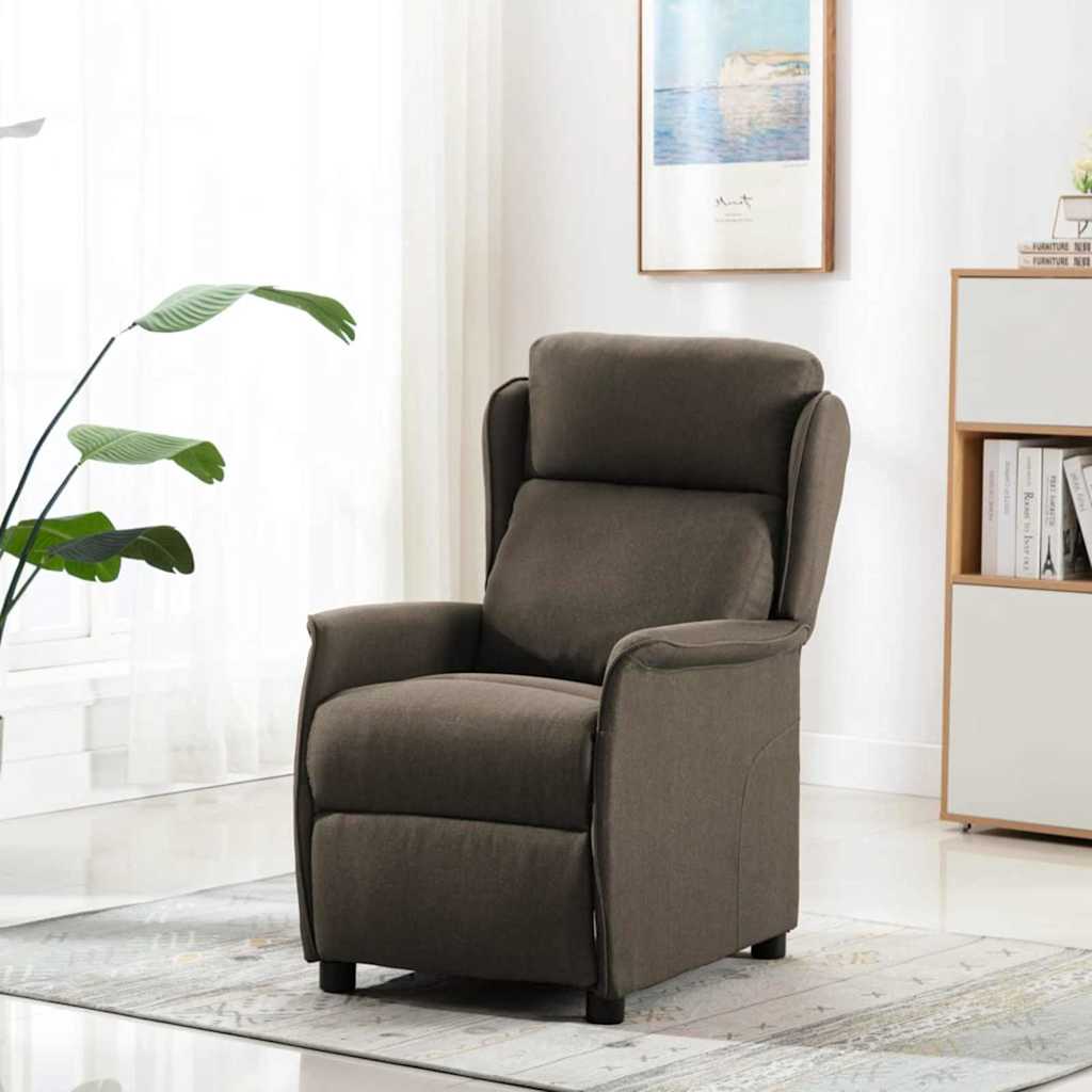 Fauteuil inclinable Taupe 67.5 x 93.5 x 101.5 cm tissu - XIOS