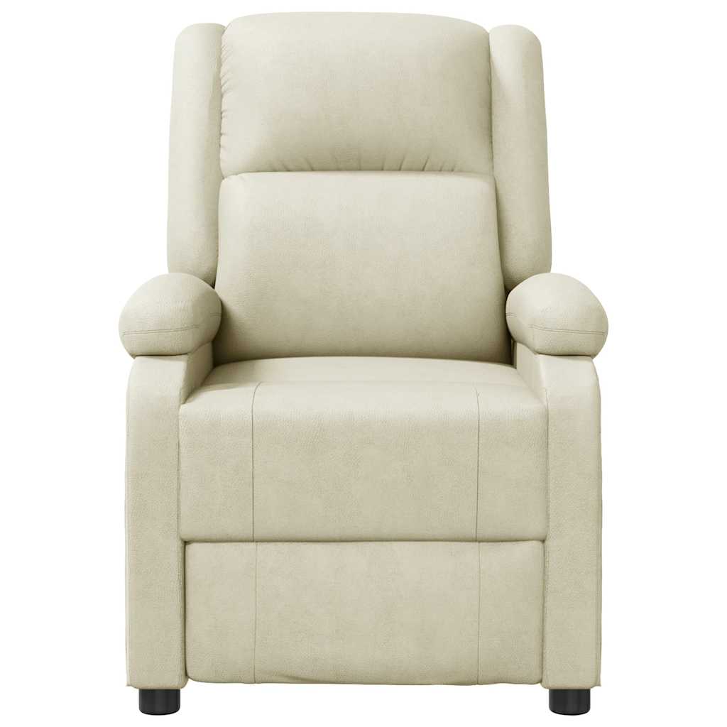 Fauteuil de massage blanc crème similicuir - XIOS