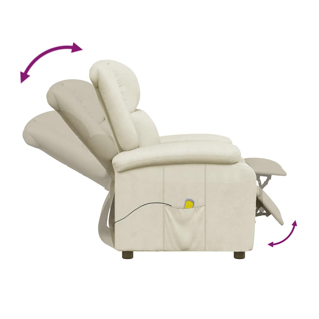 Fauteuil de massage blanc crème similicuir - XIOS