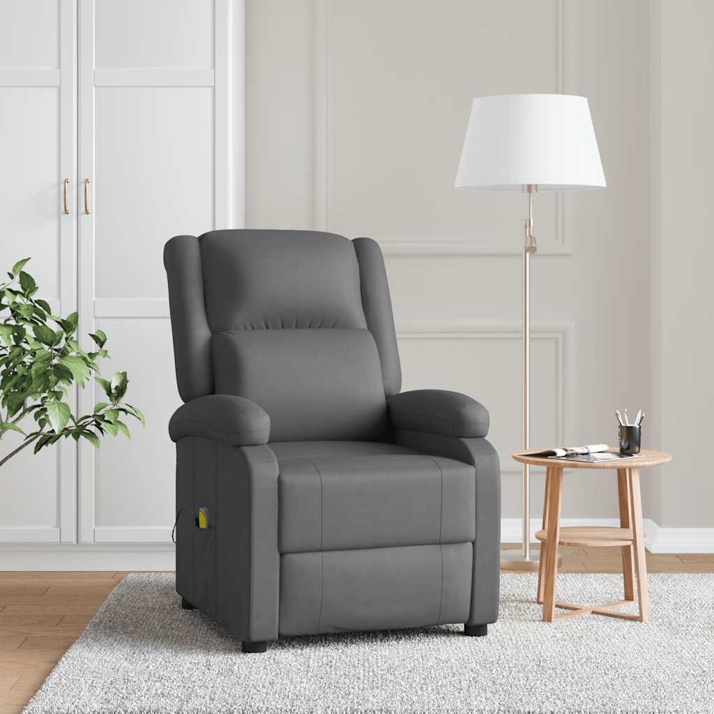 Fauteuil de massage Gris Similicuir - XIOS