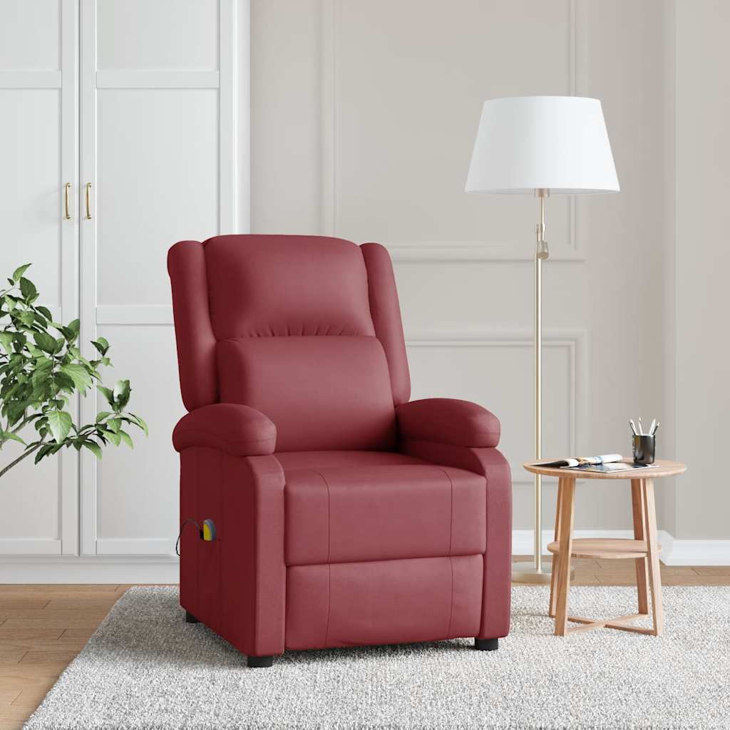 Fauteuil de massage Rouge bordeaux Similicuir - XIOS
