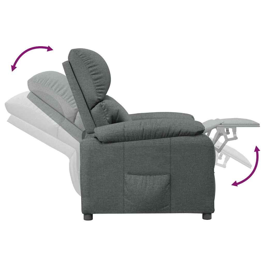 Fauteuil inclinable Gris foncé Tissu - XIOS