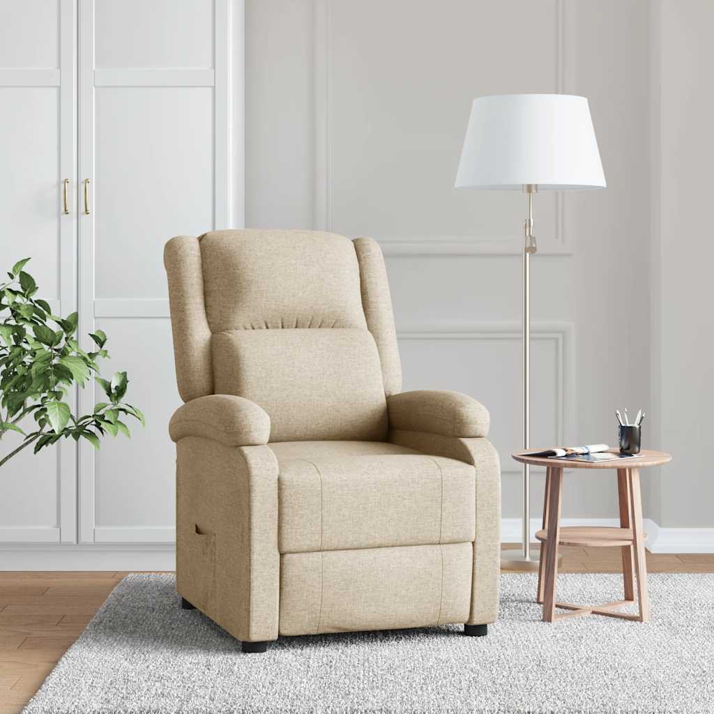 Fauteuil inclinable Crème Tissu - XIOS